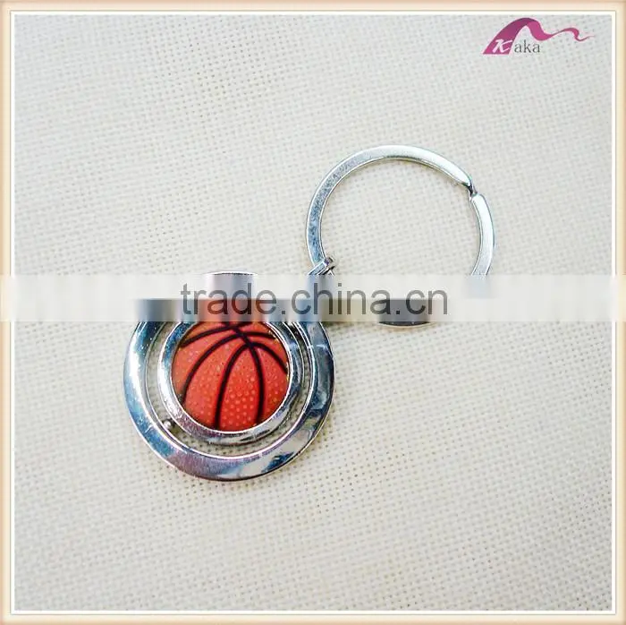 Fashion Promotional Rotatable Basketball Keychain Wholesale