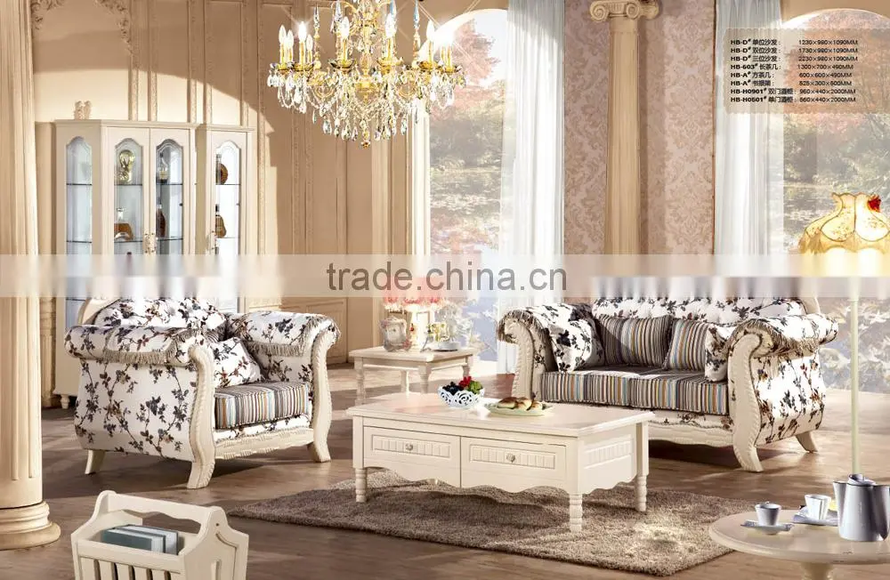 New European style white Round wooden dining table with 5 seats