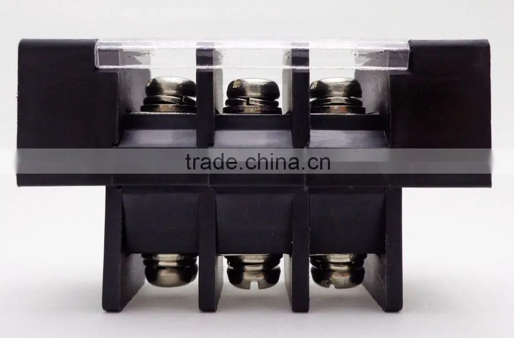 Barrier Type Through Panel Terminal block with cover PBT and current 75A