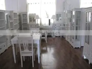 white carven wooden mirror