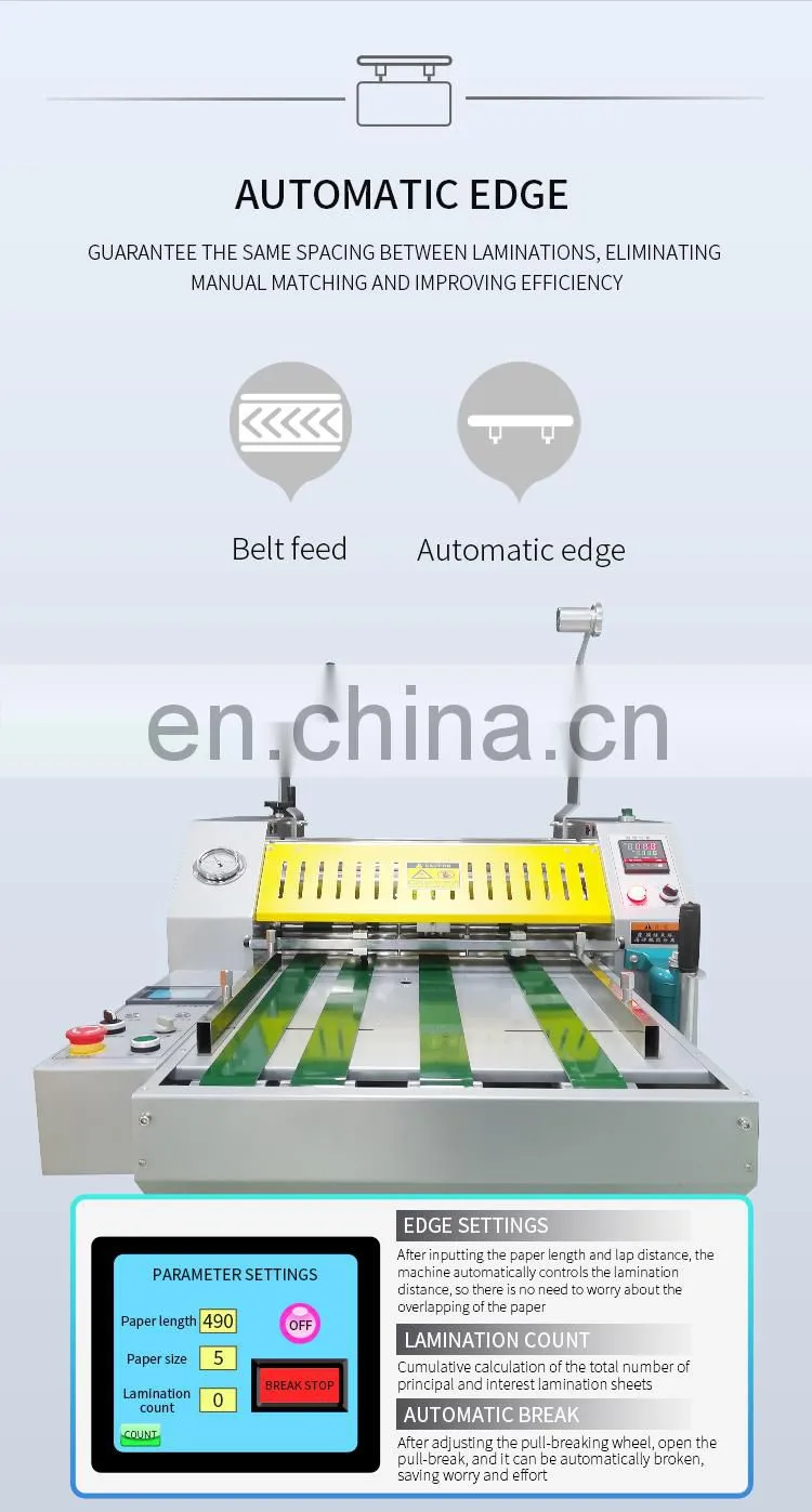 Professional Hydraulic Double Side A3 Hot Laminator Roll Laminating Machine With Automatic Breaking Function