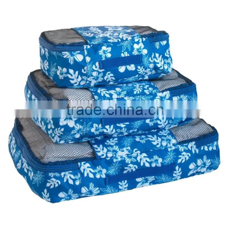 3 Set Packing Cubes for travel,Travel Luggage Packing Organizers Bag,high quality polyester packing cube for women