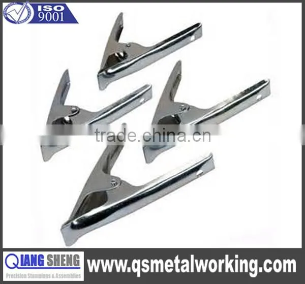 customized OEM aluminum stainless steel brass metal spring steel tool clips
