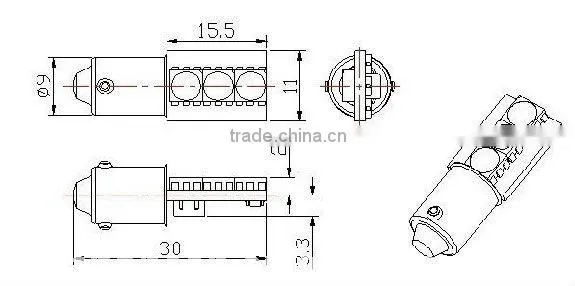 T10 canbus BA9S base canbus read light