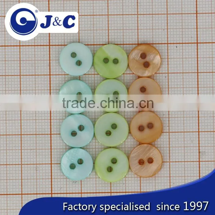 2 holes coloring river shell buttons with logo customize