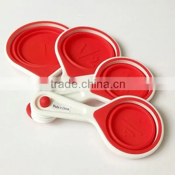 100% FDA free Kitchen silicone measuring cup spoon set
