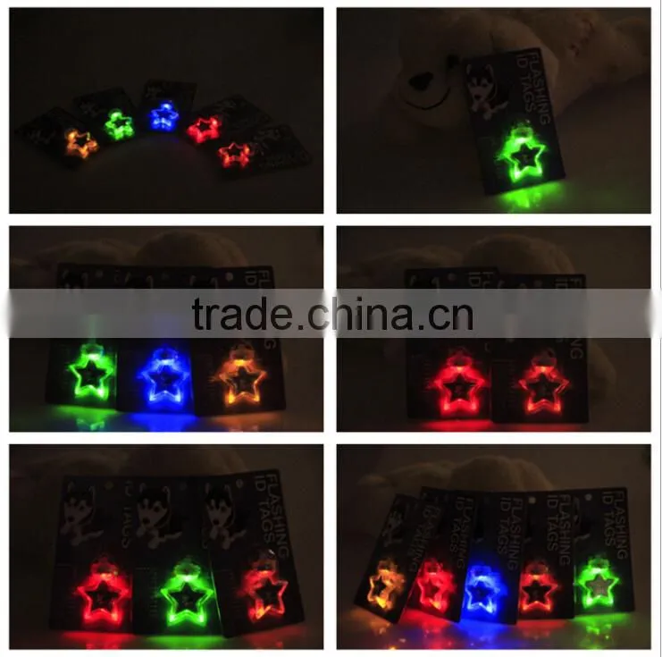 Mixed Wholesale 6 Styles 5 Colors Led Light Pet Pendant Dog Tag Pendant