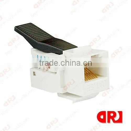 CAT5e/CAT6 UTP modular jack with black free tools