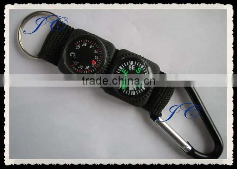 Colors promotional fashion metal carabiner multitool with compass