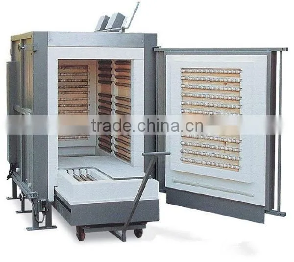 High temperature heating treat trolley furnace