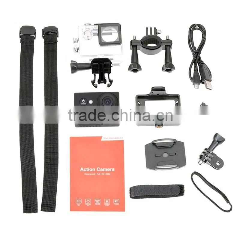 Quality Action Sport CAM 2.0 Inch A9 Action Camera 1080P Full HD 30M Waterproof Sport DV Camera