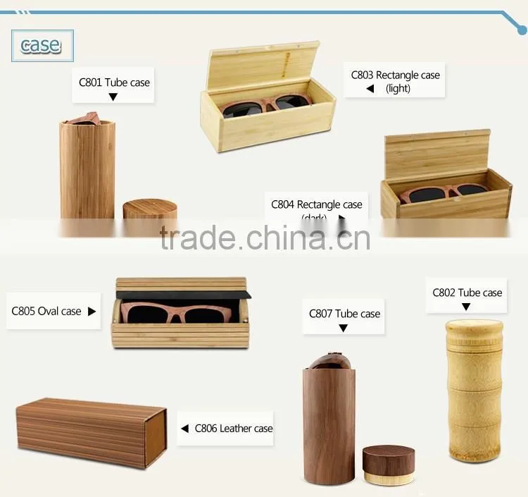 2015 Plastic frame with bamboo pins sunglasses customized with logo for free with polarized lenses