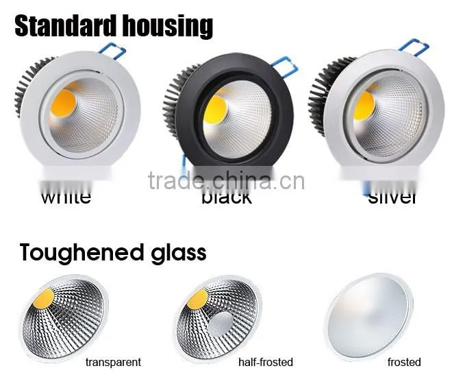 High quality saving energy dimmable 9w cob led downlight