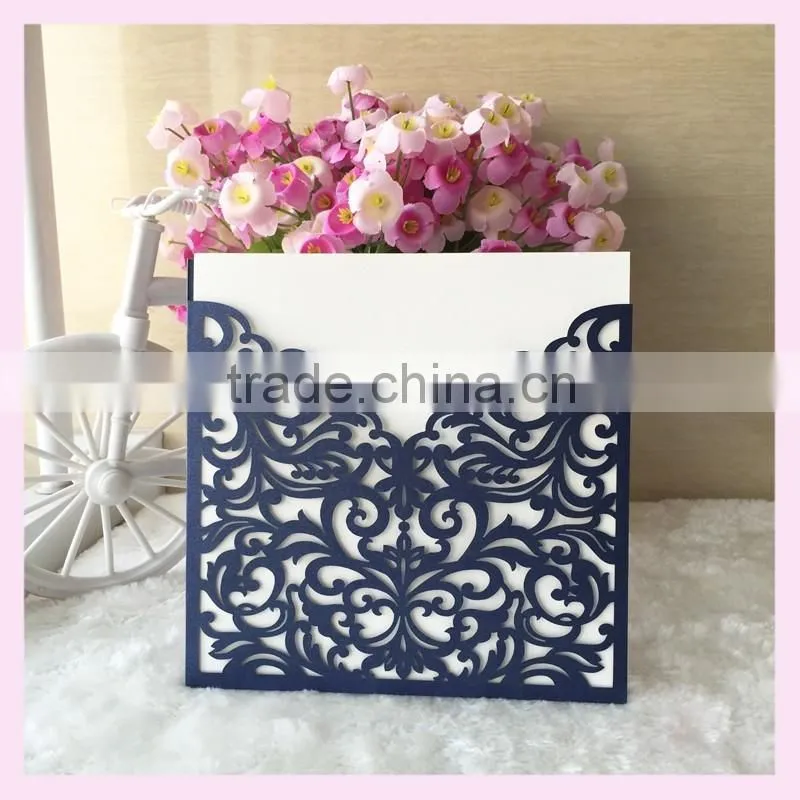 very hot sale colourful wedding pocket invitation card eid greeting card home party birthday &event decoration accessories