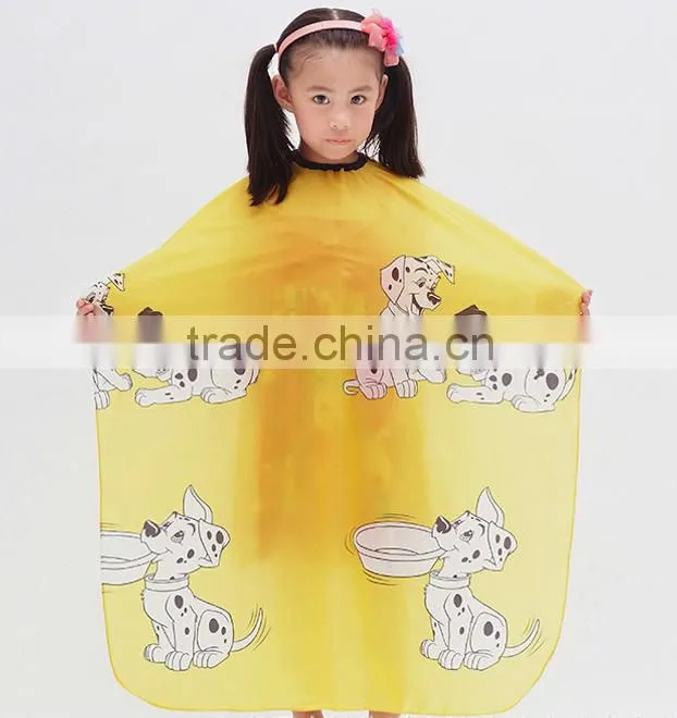 2016 BeiQi cheap customized barber cape with window , hairdressing kids' hair cutting cape