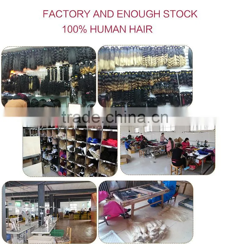 Flexible price natural blonde curly human hair extensions