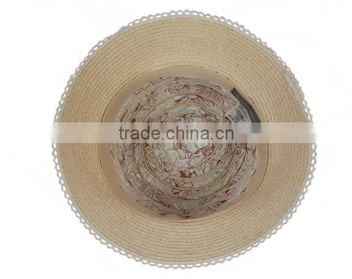 jacquard wholesale cheap paper straw hat for lady