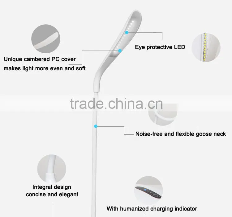 Rechargeable Flexible LED Table light Reading lamp JK-853R Book lamp Night light Gift light