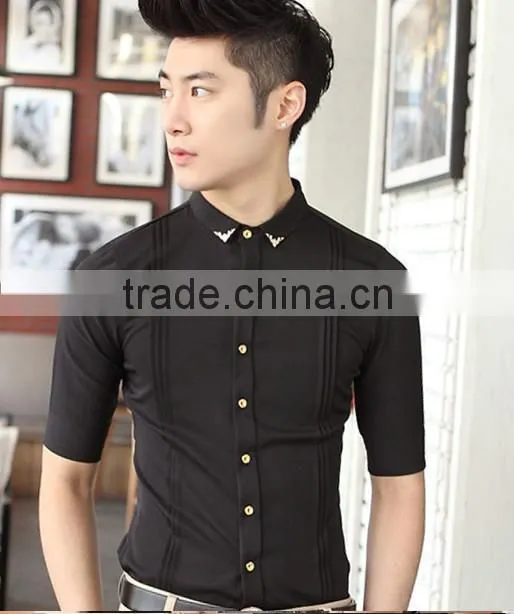 Red color men half sleeve shirts