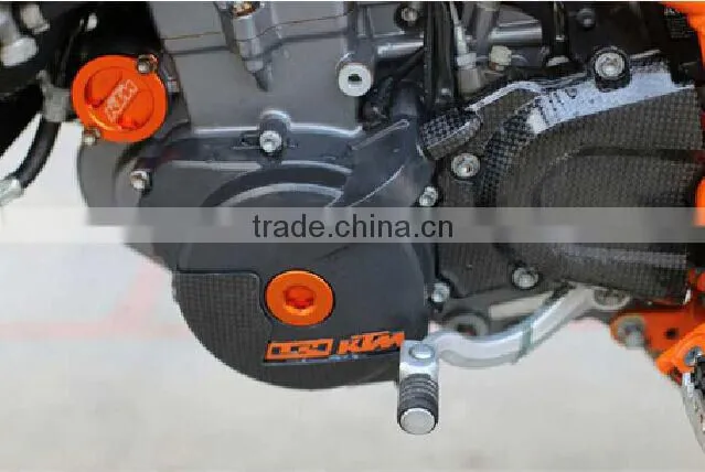 BJ-OC-012C-OR Motorcycle Spare Parts Aluminum CNC Engine Oil Filter Cover Cap for KTM DUKE 125/200/390