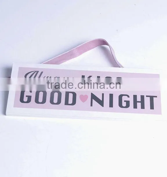 2014 new design heart and round shaped wooden Christmas hang plaque
