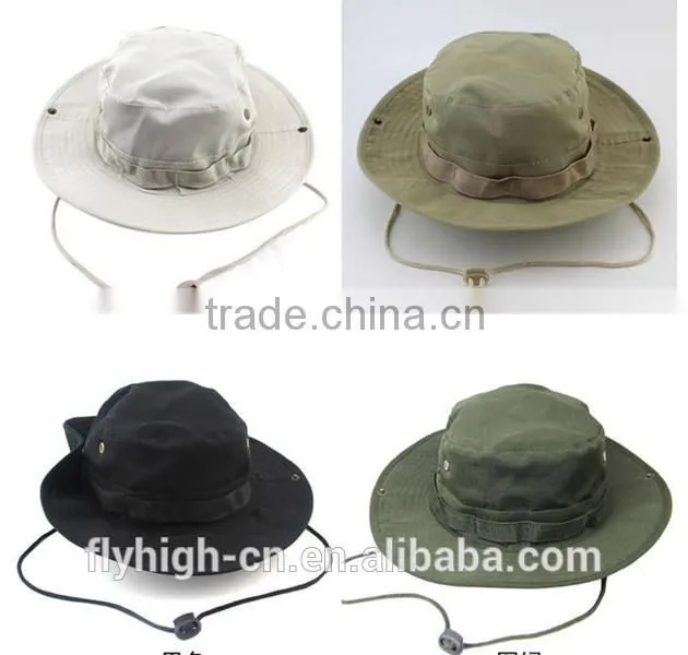 High Quality Logo Outdoor Cotton Camouflage Bucket Hat