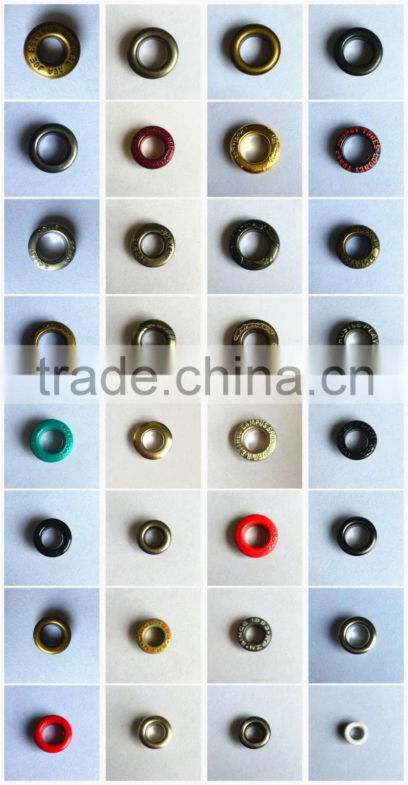 Round shape garment hat accessories hat metal brass eyelet with grommet