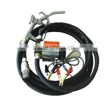 Electric oil pump unit with flow meter and nozzle