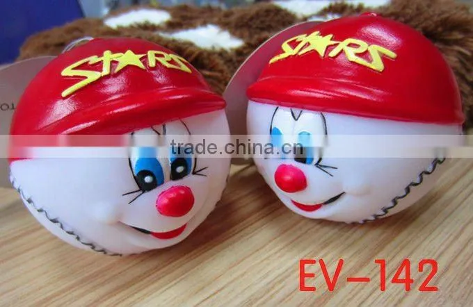 funny toy balls pvc 7.5cm,louder squeaker,pet toy,pet,lovely design and soft material