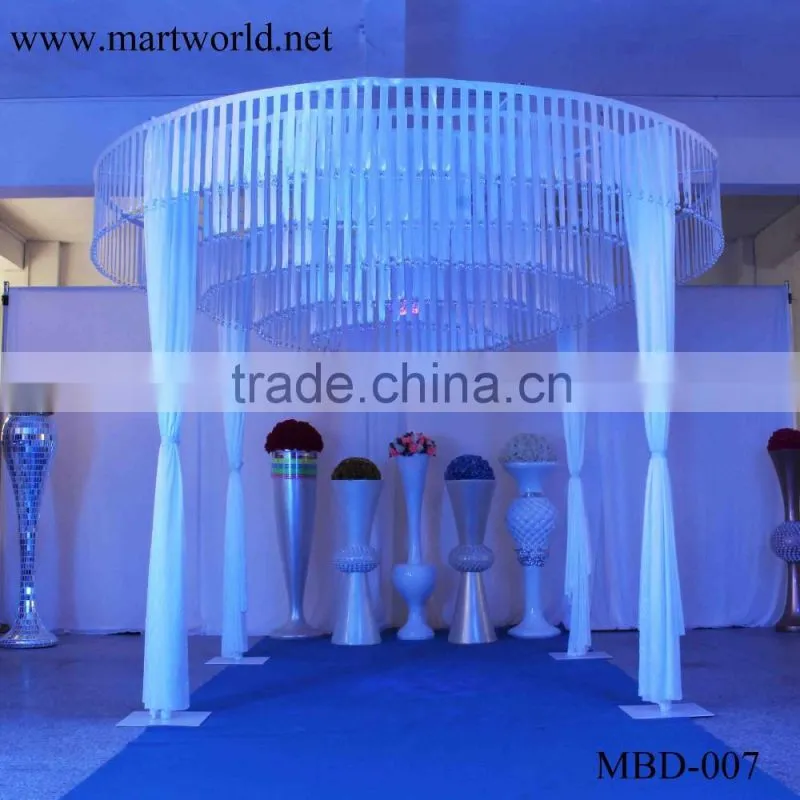 beautiful white round shape fabric wedding mandap decoration for weding decoration supplise in guangzhou MBD-007
