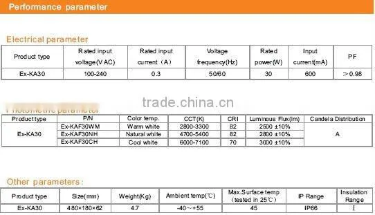 Cool White 30w IP66 LED Explosion Proof Floodlight