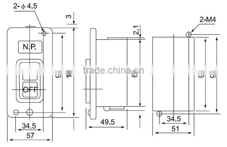 CNTD CE Approval Plastic series Shell Surface Mounting Type 10A Electronic ON OFF Power Switch (CBSP-315)