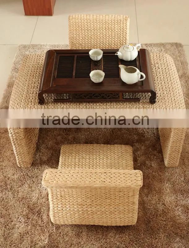 unique design environmental handmade natural fiber cornhusk tea table set