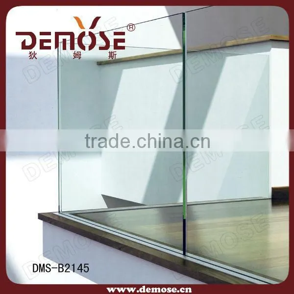 stainless steel u channel glass balustrade