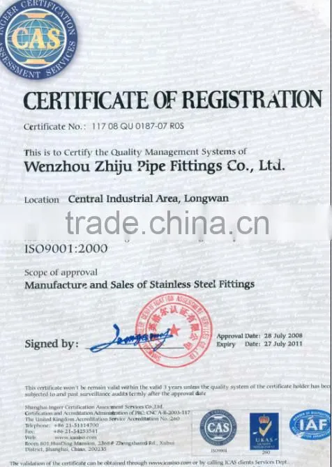 Made in China Stainless Steel MSS SP-43/ ANSI B16.9 Lap Joint Stub End Made in China