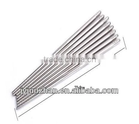 stainless chopsticks set with sand polishing and hand polishing and low price
