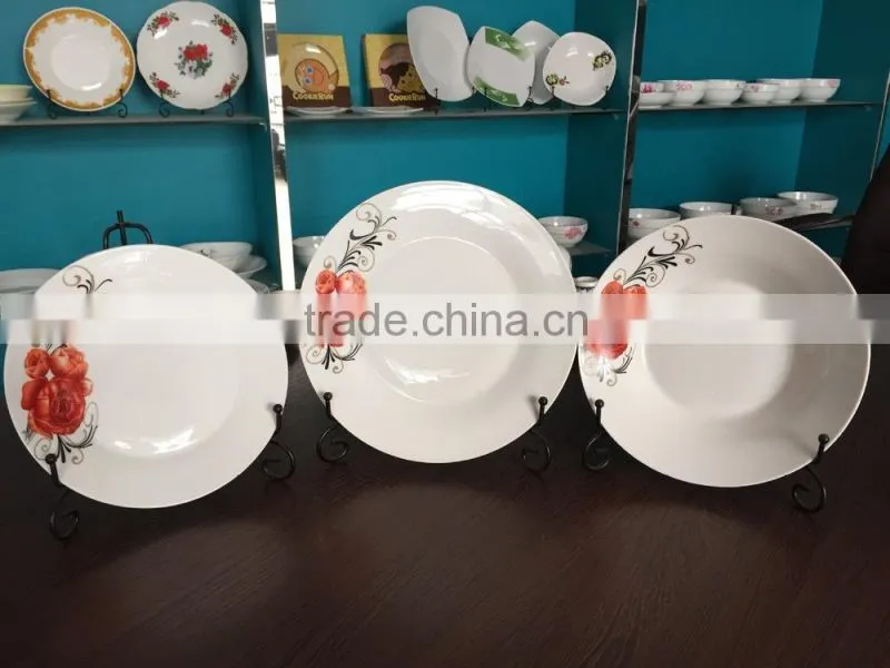 nice printing cheap ceramic soup plate , cheap porcelain deep plate, ceramic dishes