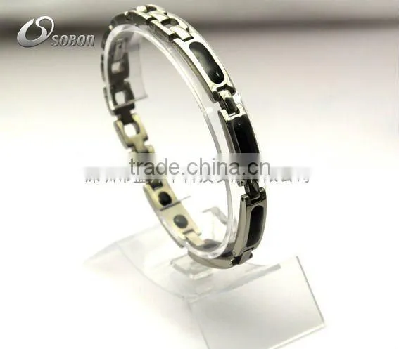 Pure titanium bracelet with pure germanium dots