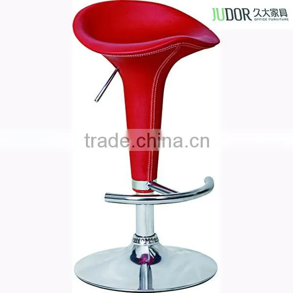 Red ABS Plastic Adjustable leather bar stool K-1002