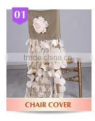 Wholesale petal taffeta chair cover and tablecloths