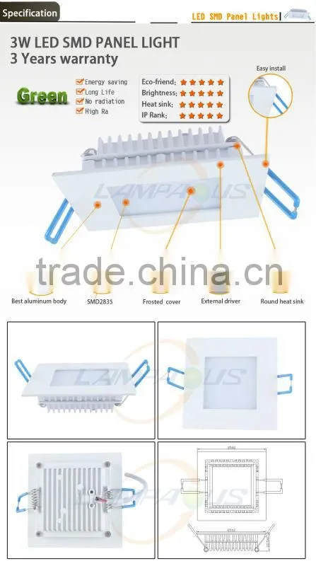 innovative products China wholesale price ultra thin led square/round 3~18w panel light lamp ceiling led high quality