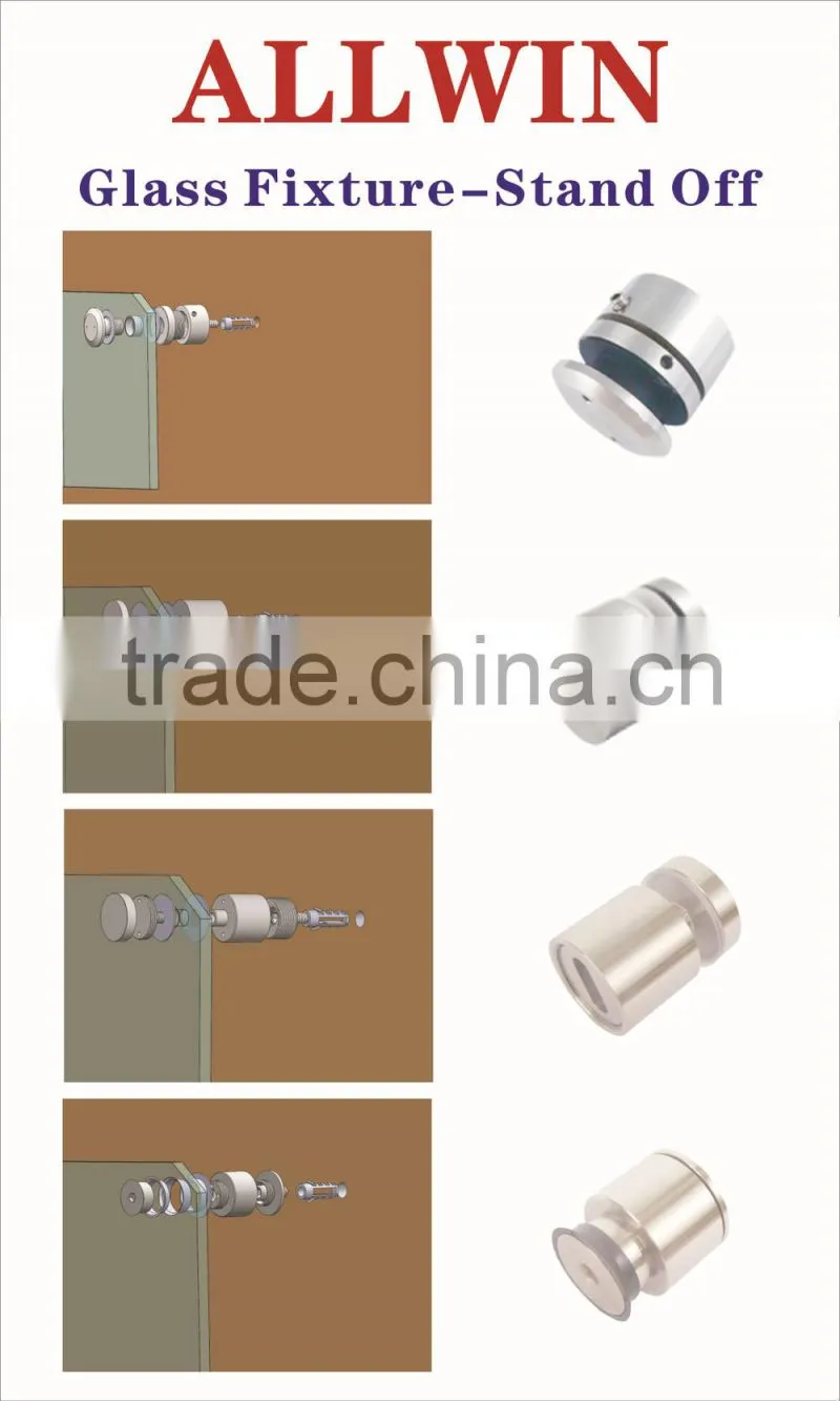 Easy to install stainless steel Glass Standoff