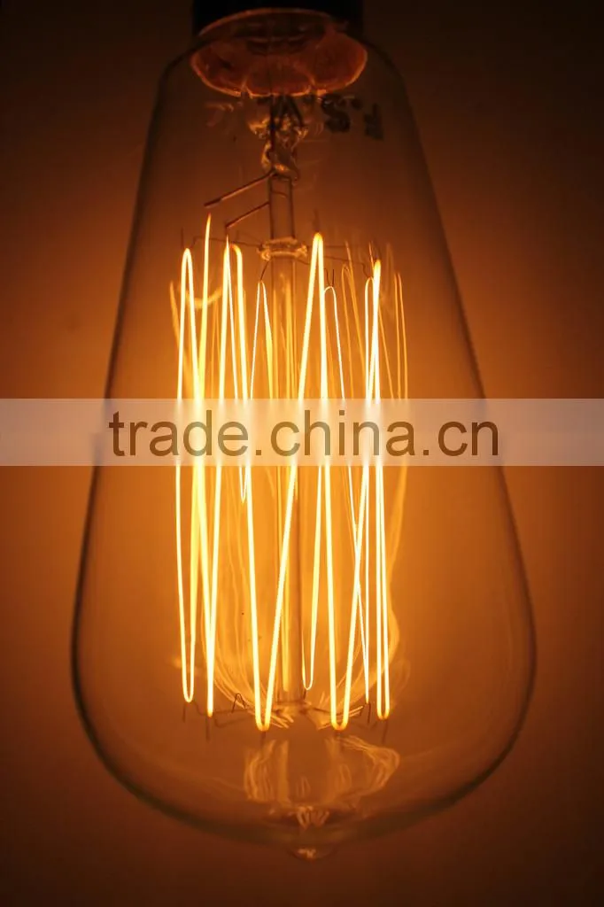 Vintage 1910 Squirrel Cage Filament Edison Bulb