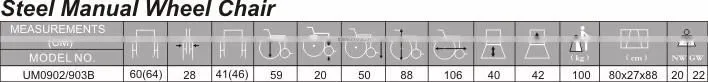 high quality chromed steel manual wheelchair