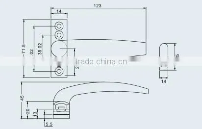 Aluminium window parts 2070-E
