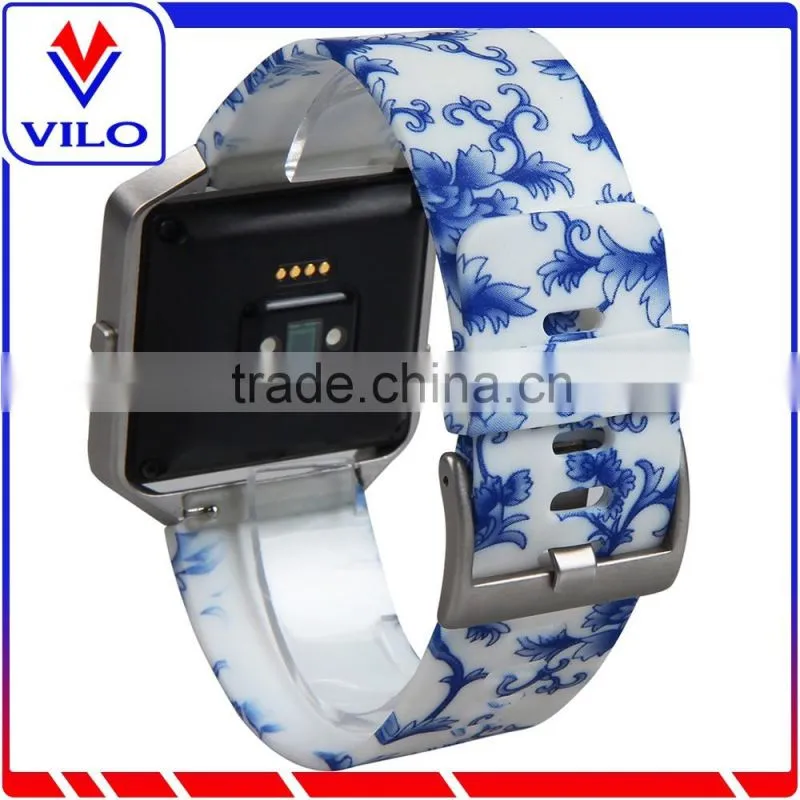 For Fitbit Blaze Replacement Wrist Band, Silicone Watch Strap Adjustbable Rubber Wrist Band for Fitbit Blaze