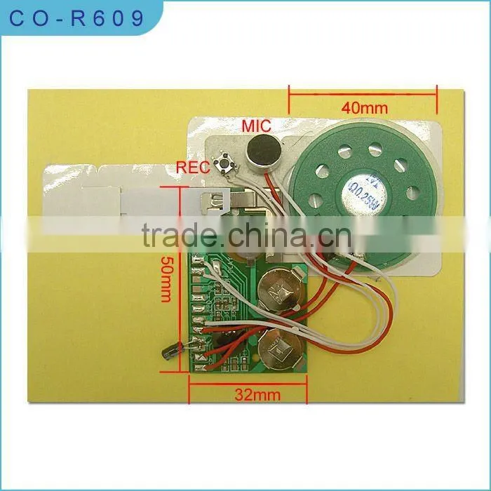 Scribing recordable sound modules for greeting card