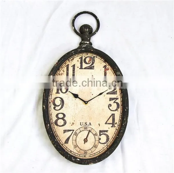 Rustic black handmade metal vintage clocks