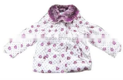 flower girls fur collar fashion jacket