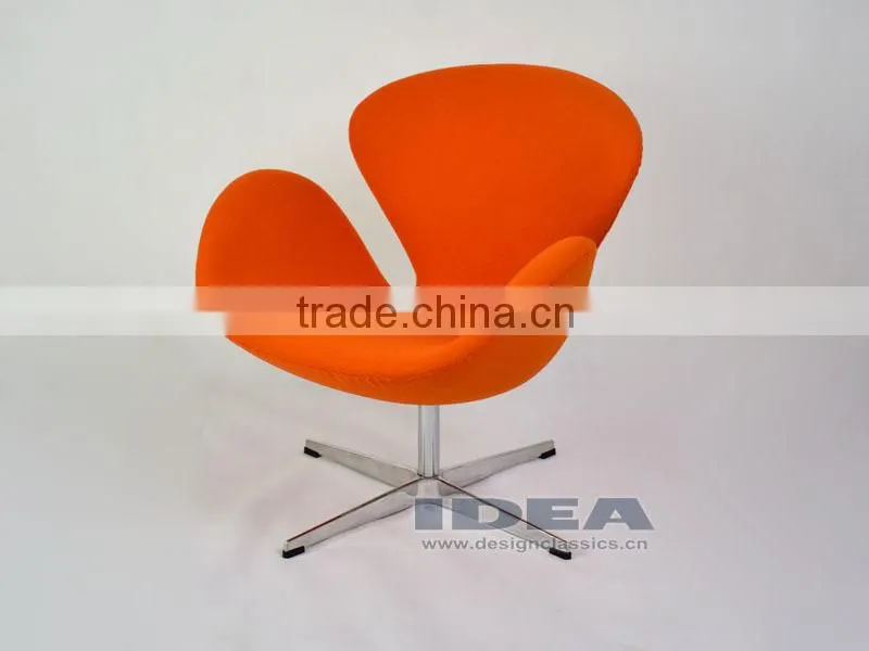 Replica Arne Jocabsen Swan Chair - Bright Orange Wool